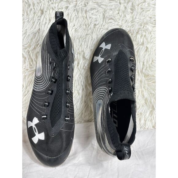 Under Armour Spotlight MC Black Football Cleats Men's Size 8 (3020675-001) - Picture 1 of 7